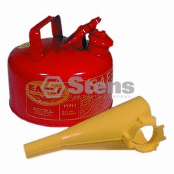 Metal Safety Gas Can / Eagle 1 Gallon With Funnel