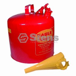 Metal Safety Gas Can / Eagle 5 Gallon With Funnel